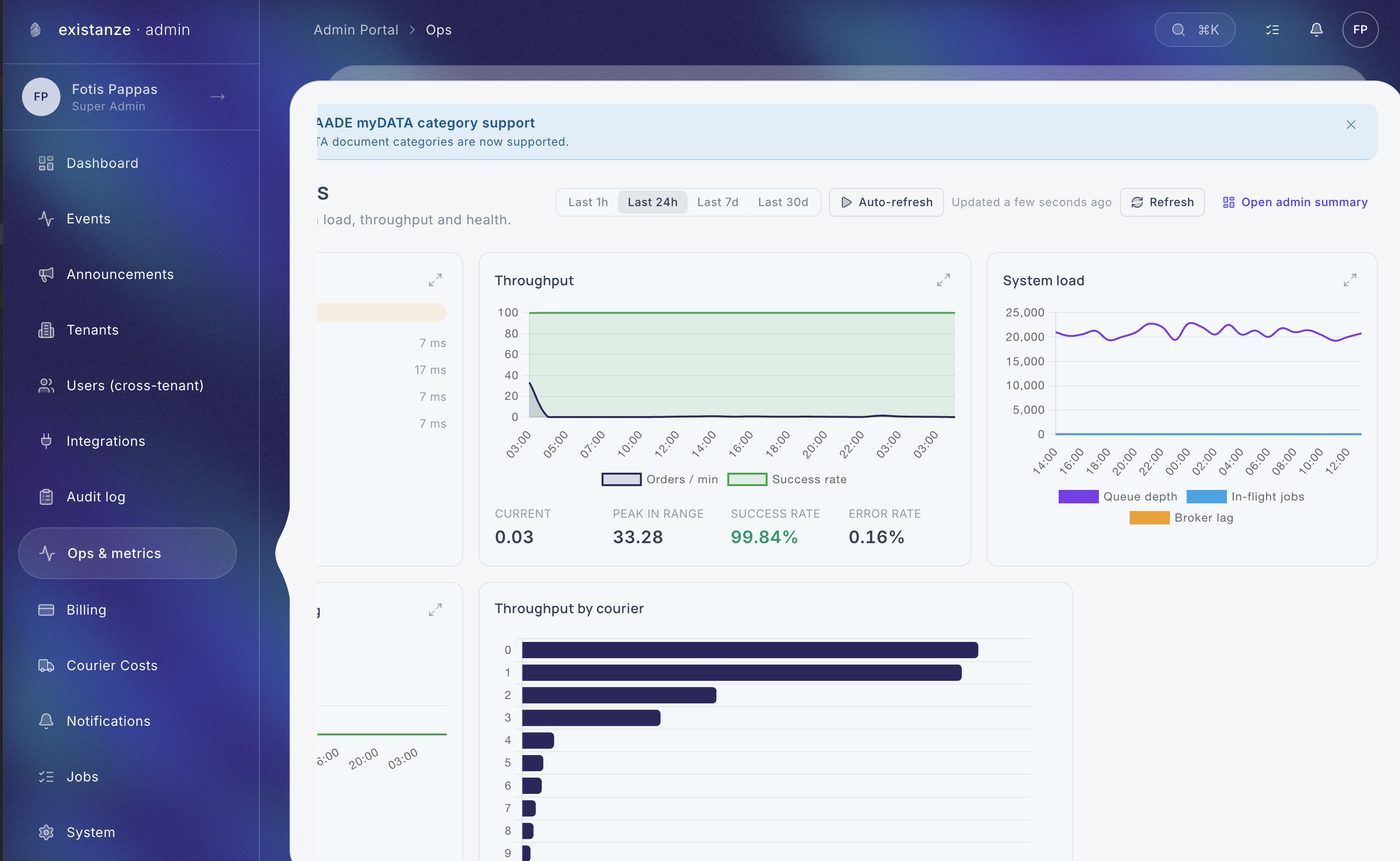 EXN customer portal 1
